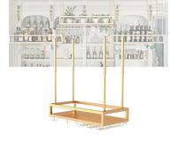 Portabottiglie appeso a parete con portabicchieri da vino Scaffali da bar galleggianti Scaffale per bottiglie di liquore Mini Bar Portabottiglie per bottiglie di vino per Home Bar Sala da pr