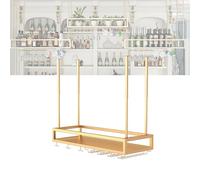 Portabottiglie appeso a parete con portabicchieri da vino Scaffali da bar galleggianti Scaffale per bottiglie di liquore Mini Bar Portabottiglie per bottiglie di vino per Home Bar Sala da pr