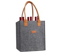 Portabottiglie - Borsa per bottiglia di vino da 23 cm, portabilità senza | sforzo | Borse da birra da viaggio a mano con manico robusto, borsa portabottiglie nera per riporre birra, champagne, bevande