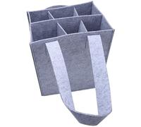 Portabottiglie-Borsa per bottiglia di vino, Portabottiglie per 6 bottiglie Borse riutilizzabili Scomparto portabottiglie, Portaborse con maniglia per il trasporto per viaggi Campeggio Picnic Birra Bev