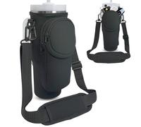Portabottiglie con cinghia per Stanley da 1,18 l, in neoprene, con tasca per telefono con tracolla regolabile e moschettone, borsa a tracolla per accessori Stanley Cup