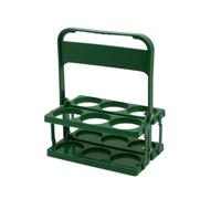 Portabottiglie con Manico Robusto, Verde, Portabirra Pieghevole A Sei Scomparti, Design Moderno E Minimalista