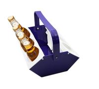 Portabottiglie con Manico | Vassoio Portabirra Portatile con Scomparto per Ghiaccio - Supporto da 6 Posti per Trasporto Bevande,per Viaggi, Picnic, , Escursioni, Trekking, Sport, Eventi, Barbecue in G