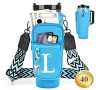 Portabottiglie con tracolla per tazza Stanley 1.134 g con manico | Borsa a tracolla personalizzata per bottiglia d'acqua con tasca per telefono, accessori Stanley Cup regali, morbido neoprene