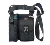 Portabottiglie Crosbody - Custodia portatile con tracolla regolabile, borsa resistente con tasca portaoggetti, organizer isolato | Portatile per palestra, corsa, camminata, pendolari quotidiani, Nero