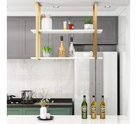 Portabottiglie da appendere a 2 ripiani galleggianti in ferro porta bicchieri da vino per bar e ristorante multifunzionale Display Storage elegante cucina nizer design salvaspazio