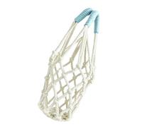 Portabottiglie da appendere, all'uncinetto in cotone intrecciato, riutilizzabile, protezione ecologica per bevande, borsa di leggera in stile rete per l'uso quotidiano, bianco, Siehe