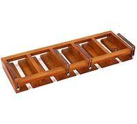 Portabottiglie da appendere con scomparto in legno massello mensola senza chiodi regolabile in altezza inferiore porta bicchieri da vino 64 cm (colore: 39 cm)
