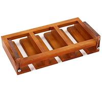 Portabottiglie da appendere con scomparto in legno massello mensola senza chiodi regolabile in altezza inferiore porta bicchieri da vino 64 cm (colore: 39 cm)