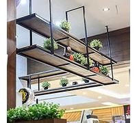 Portabottiglie da appendere in legno massiccio, da soffitto, per bar, portabottiglie da cucina, con divisorio per una sola parola, supporto per fiori