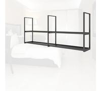 Portabottiglie da appendere per bar e cucina, mensola da soffitto in ferro per una facile installazione, scaffale decorativo multifunzionale (140 x 30 x 78 cm)