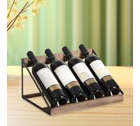 Portabottiglie da appoggio per vino da 4 bottiglie 36x25x18 cm per dispensa