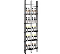Portabottiglie da parete, altezza 240 cm, in metallo, per conservare il vino a soffitto, uso individuale o triplo, espositore fai da te per gli appassionati di vino