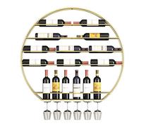 Portabottiglie da parete con supporto per calici, moderno espositore galleggiante per sala da pranzo, soggiorno, bar