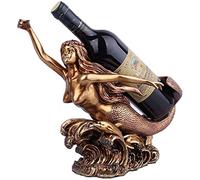Portabottiglie da parete espositore per vino europeo in rame rosso sirena portabottiglie in resina artigianale adatto per soggiorno TV armadio vino decorazioni piccolo portabottiglie