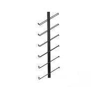 Portabottiglie da Parete in 6 Dimensioni, Supporto for Esposizione di Bottiglie di Vino da Appendere in Metallo Rustico Elegante Contenitore for Cucina Sala da Pranzo Bar Cantina (Color : Black, Siz