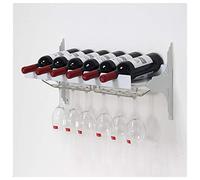 Portabottiglie da parete in legno massello capovolto Porta bicchieri da vino per uso domestico Portabottiglie di vino può essere utilizzato per cucina, ristorante, bar, cantina (dimensioni: #4) (#3)
