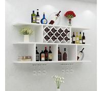 Portabottiglie da parete, in legno massiccio, design moderno, elegante scaffale creativo per casa e ristorante, soluzione decorativa per riporre oggetti