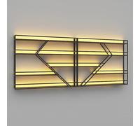 Portabottiglie da parete in metallo con luce a LED, ripiani sospesi per cucina e sala da pranzo, elegante soluzione per riporre il vino, decorazione per la casa salvaspazio