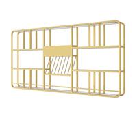 Portabottiglie da parete industriale a 3 ripiani, multifunzionale, per bottiglie di vino e bicchieri (160 x 120 cm), perfetto per casa, bar, cucina o ristorante