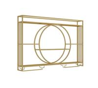 Portabottiglie da parete - Mensola sospesa per bottiglie di vino e porta bicchieri, perfetta per cucina, soggiorno, casa, bar Decor & nization