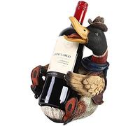 Portabottiglie da parete per bottiglie di vino creativo a forma di anatra, in resina, stile retrò e rustico, adatto per bar, caffetteria, decorazione, piccolo portabottiglie