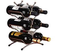 Portabottiglie da parete per bottiglie di vino e champagne, 6 pezzi, superficie creativa: lunghezza 21 cm, 35 cm, larghezza 16 cm, piccolo portabottiglie