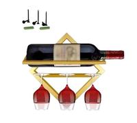 Portabottiglie da parete pieghevole per bar e cantine, elegante portabottiglie dorato, perfetto per la casa e salvaspazio, per gli amanti del vino