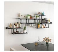 Portabottiglie da Parete Porta Bottiglie di Vino Cantinetta Vino Porta Calici da Parete Porta Vini Angolo Bar Mobile Bar per Casa Moderno Vetrina da Parete Mensole Cucina per Sala da pranzo Cucina Bar