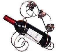 Portabottiglie da parete Portabottiglie da vino Elegante design a vite in metallo da tavolo Supporto per bottiglie di vino autoportante Supporto per vino Barocco Vintage Color Rame Piccolo