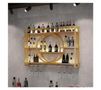 Portabottiglie da parete, scaffale per bicchieri di vino, mensole galleggianti per unità bar, espositore per bottiglie di vino, supporto da appendere per tazze di vino, mensole da bar moderne per