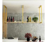Portabottiglie da soffitto americano da appendere per piante, capacità di carico 2,299,7 kg, perfetto per esporre bottiglie di vino e piante da interno, elegante soluzione di archiviazione a soffitto