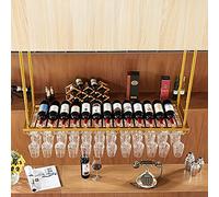 Portabottiglie da soffitto da appendere - Mensola regolabile per bottiglie, calici e armadietti, per casa, cucina, bar, hotel