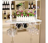 Portabottiglie da soffitto regolabile per bottiglie di vino, ideale per bar, ristoranti, cucine, caffetterie, soluzione salvaspazio