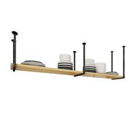 Portabottiglie da soffitto, scaffale sospeso galleggiante per pentole da cucina, supporto per vasi di fiori e piante in metallo, organizer decorativo per esposizione(100x30x40cm)