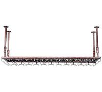 Portabottiglie da soffitto - Supporto per bicchieri di vino rosso a testa in giù da parete per bar espositore per cucina - supporto per calici da appendere