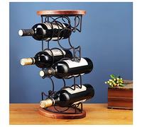 Portabottiglie da tavolo sottosopra porta bicchieri da vino in legno massello espositore per vino decorazione per la casa mensola (dimensioni: C) (C)