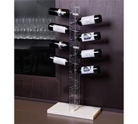 Portabottiglie da terra in Cristallo acrilico Dimensioni 45x26xh102 cm - peso 4,7 kg Perbacco contiene 12 bottiglie in Metacrilato Trasparente Trasparente