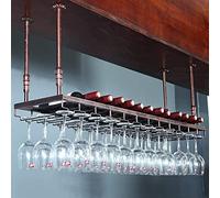 Portabottiglie da Vino in Metallo Vintage, portabicchieri da Vino da Appendere per Bar, Cucina, casa, Tipo soffitto, portabottiglie per calici e Bicchieri