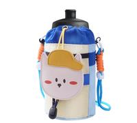 Portabottiglie d'acqua, borsa a tracolla per bottiglie d'acqua, tracolla regolabile, tasca laterale per cellulare, capacità 1,4 l, borsa impermeabile, portatile da wan, c, descrizione,