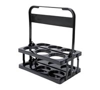 Portabottiglie di birra pieghevole portabevande portatile a 6 fori | Organizzatore per il trasporto di bevande, ciotola per ristoranti campeggio -Picknick BBQ Garden Outdoor Event Home uso, Nero