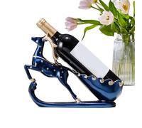 Portabottiglie di vino con alce | Renna tira un carrello, decorazione da tavolo per singole bottiglie di vino, statua di cervo in resina, portabottiglie di vino per decorazione da tavolo, casa, bar