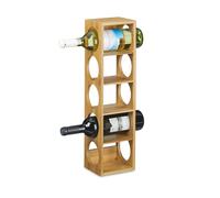 Portabottiglie di vino in bambù Cantinetta impilabile Espositore per bottiglie