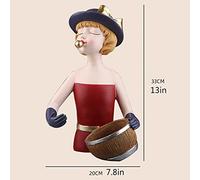 Portabottiglie di vino Portabottiglie da vino, degustazione singola Degustazione di vino Desktop Desktop Creative Right Girl Scultura, for Home Wine Rack Modern Housewarming Regalo Bottiglia Vino(A)