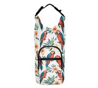 Portabottiglie divertente con disegno di ara in stile cartone animato, borsa per il trasporto di bottiglie d'acqua da escursionismo, adatta per bottiglie da 60/61/91/1134 ml