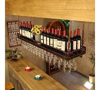 portabottiglie Espositore per vino Rack per vino Rack per vino Appeso Tazza di vino rosso Sottosopra Supporto di vetro Creativo Casa Bar Soffitto Porta Vino Storage 1 60 * 35 Cm visione