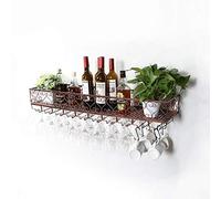 Portabottiglie europeo da appendere a calici creativo sottosopra per bicchieri di vino da ristorante bar in ferro battuto da appendere alla parete rack per vino nero 30 x 25 cm