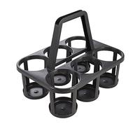 Portabottiglie fino a 6 bottiglie, Plastica resistente (PP), 34 x 26 x 28 cm, Grafite
