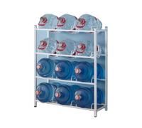 Portabottiglie For Acqua A 3 File, In Acciaio Al Carbonio, Supporto For Brocca D'acqua Staccabile, For 3-4 O 5 Galloni(White,4tier)
