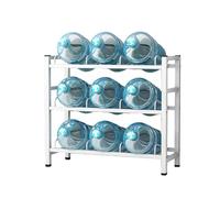 Portabottiglie For Acqua A 3 File, In Acciaio Al Carbonio, Supporto For Brocca D'acqua Staccabile, For 3-4 O 5 Galloni(White,3tier)